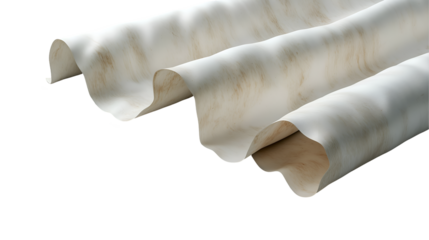 Cream Beige Paper Abstract Texture, Soft Waves for Minimalist Modern Design, isolated on transparent background.
