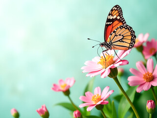 Obraz premium spring background with space for text, top view. background for designer. Templates for cards and posters. Desktop background, Notebook Background, Embroidery Jigsaw, Puzzle Template For Designer. dra