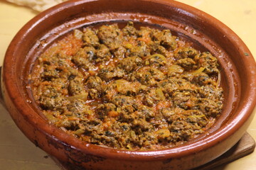 Fresh Moroccan Fish Tajine Close-up