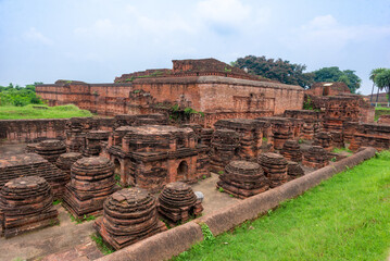 Nalanda University ruins in Bihar, India, showcase the remains of the world’s oldest residential university. A UNESCO site, it reflects ancient Buddhist learning, grand architecture, and rich heritage
