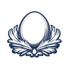 Obraz premium Ornate Egg Design with Floral Elements