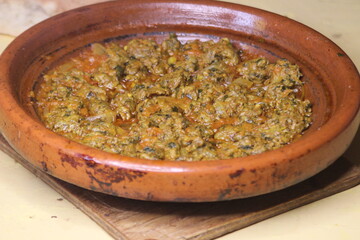 Fresh Moroccan Fish Tajine Close-up
