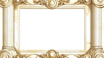 古代ギリシャ風の装飾が施されたエレガントなフレーム。生成AI