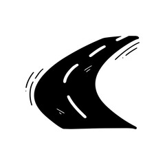 Obraz premium Hand Drawn Road Illustration. Doodle Vector. Isolated on White Background - EPS 10 Vector