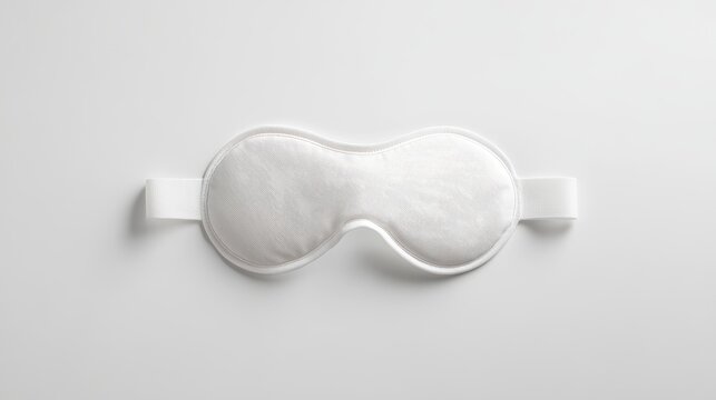 Eye Mask for Restful Sleep on Clean Background with Space for Text