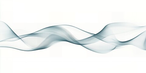 Abstract Teal Blue Swirling Smoke Wave Design Elegant Flowing Lines Digital Art Background