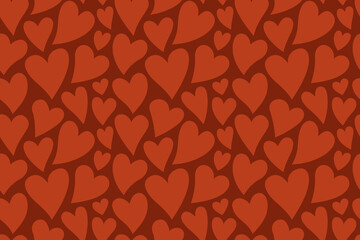 Hearts pattern in warm tones for backgrounds