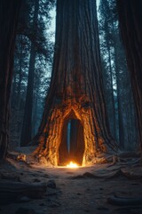 Obraz premium Twilight in the Ancient Forest