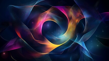Fototapeta premium Abstract Colorful Waves Flowing Dynamically