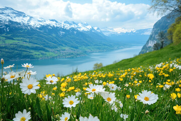 Fototapeta premium Frühling in den Bergen