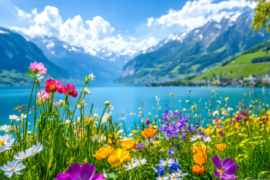 Fr&uuml;hling in den Bergen