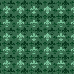 Fleur-de-lis seamless design for textile, fabric, print, wallpaper, wrapping paper and background. Fleur de lys vector pattern design