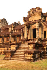 Fototapeta premium One of the entrances, entrance gates, doors into the temple of Angkor Wat, Siem Reap, Cambodia