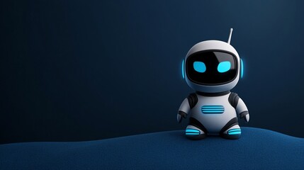 Cute futuristic robot character