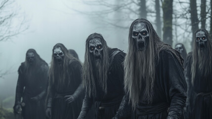 Norse undead draugr, undead warrior  - a terrifying Viking revenant for dark fantasy, mythology, and horror themed projects