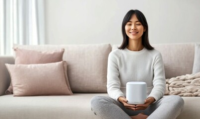 Title AI-Powered Baby Monitor in Stylish Living Room