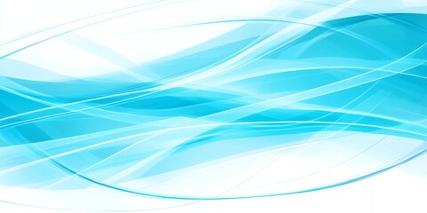 Abstract Light Blue and White Wave Background Design Swirling Flowing Lines Pattern