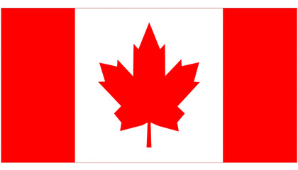 Canada National Flag. Official Flag of Canadian consists of a red field with a white square at its center in the ratio.