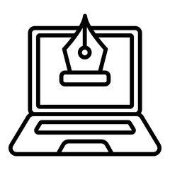 Graphic Design Vector Line Icon Design