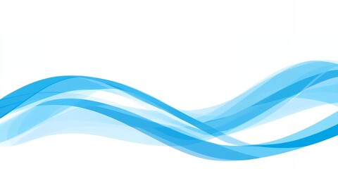 Abstract Blue Wave Background Smooth Flowing Lines Elegant Design Modern Style Illustration