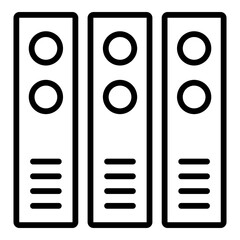 Binder Vector Line Icon Design