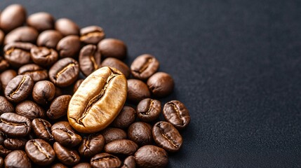 Naklejka premium Premium Coffee Beans Close-Up