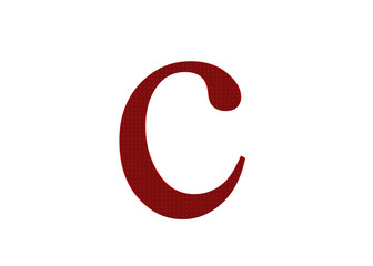 English Letter With Small English Letter Or Lowercase in Red Color Isolated On White Background.. This English Text Used For Education Purpose. English Language Text c English Language Alphabet c