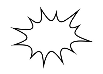 Comics book template. Speech bubble elements in cartoon design, isolated on white background. Vector illustration