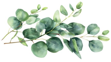 Elegant eucalyptus leaves arrangement