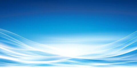 Abstract Blue Wave Background Serene Smooth Flowing Lines Design