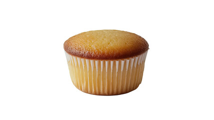 Golden Brown Vanilla Cupcake in White Wrapper &ndash; Perfect for Bakeries, Menus, and Food Blogs