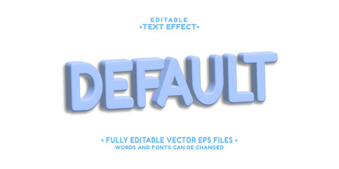 3d inflate default text effect