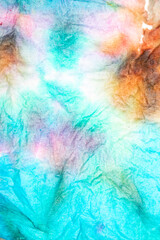 Textured Tissue Tie-Dye Watercolour Rainbow Paint Background