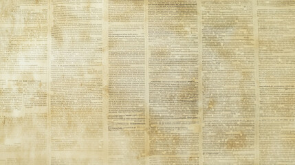 Fototapeta premium 古びた英字新聞 グランジ Generative AI
