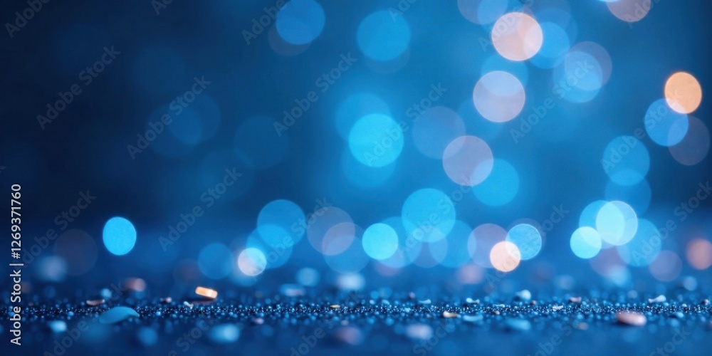 Aufkleber abstract blue sparkle background with defocused lights and glittering surface