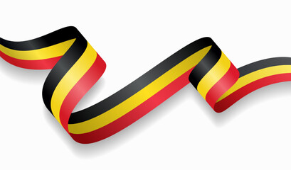 Belgian flag wavy abstract background. Vector illustration.