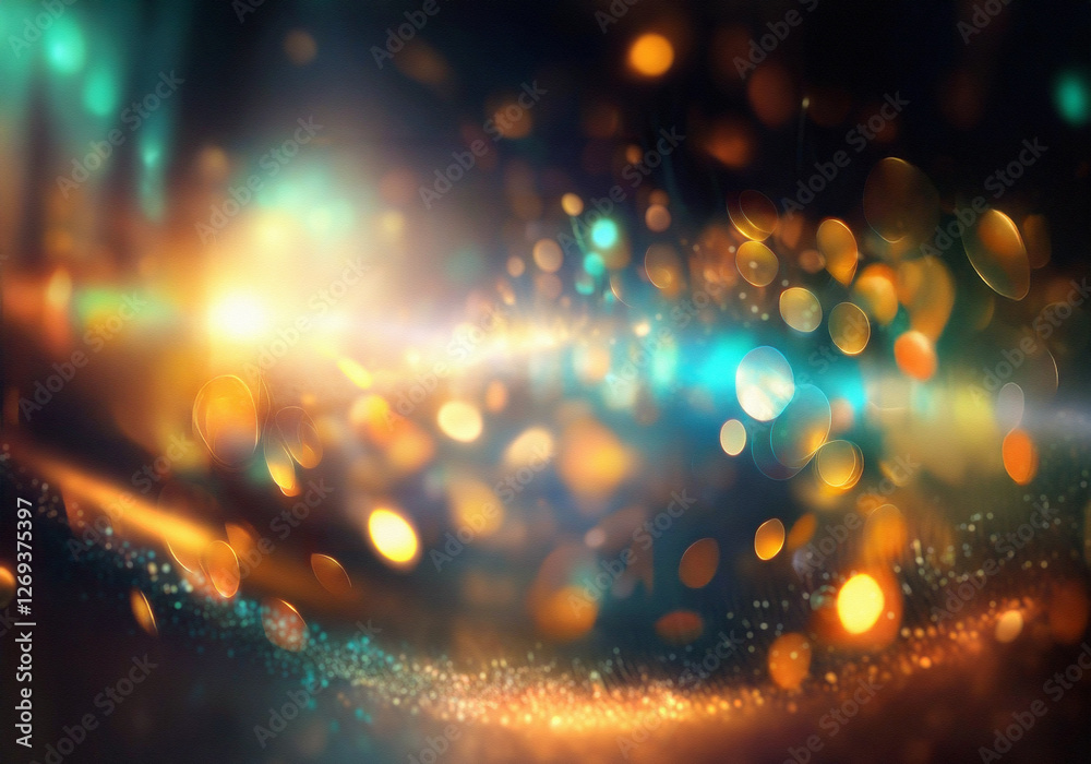 Poster Abstract background with defocused lights, creating a warm and inviting glow.