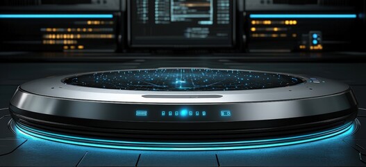 Obraz premium Classic round clock placed on a wooden table in a cozy indoor setting