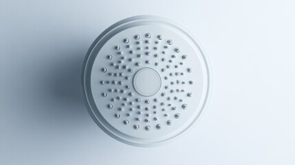 Showerhead from Above on White Surface with Clean Design Space
