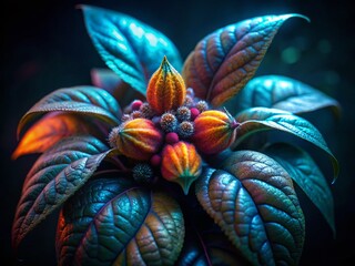 Obraz premium Wild Betel Leafbush Seeds - Low Light Macro Photography