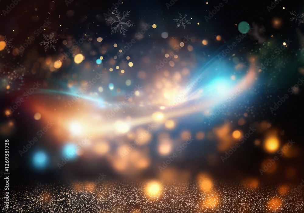 Leinwandbilder abstract glowing background with colorful bokeh and streaks of light.