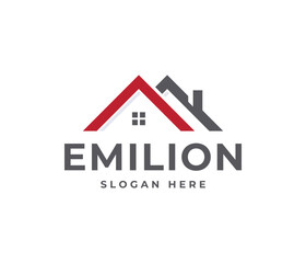 Simple house logo for real estate and mortgage industry