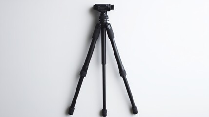 Tripod Elevation on Minimalist White Canvas with Open Space