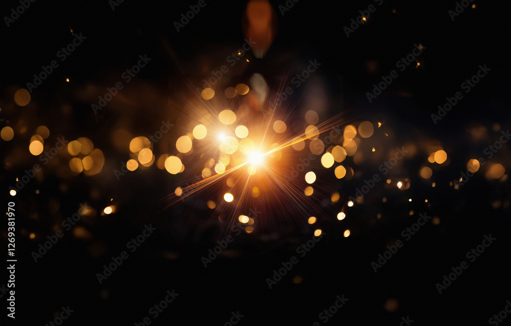 Aufkleber abstract background of blurred glowing light.
