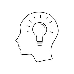 Creative brain idea icon