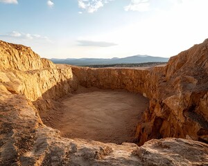 Rare earth mine site reveals mineral deposits in remote landscape geological features aerial view nature's wonders
