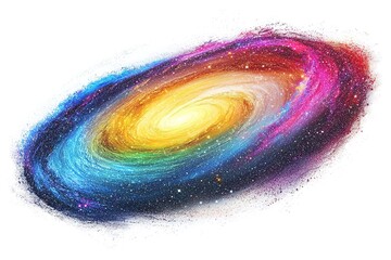 Colorful Spiral Galaxy Illustration