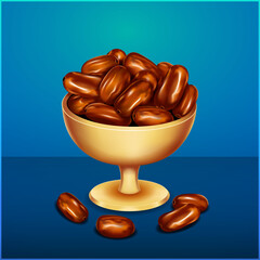 Realistic Dates fruit illustration for islamic design
