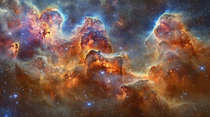 Obraz premium A magnificent cluster of stars sparkling brightly against a deep blue night sky