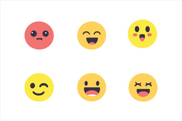set of social media emoji icons vector illustration